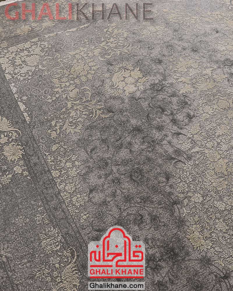 فرش مدرن و فانتزی طوسی