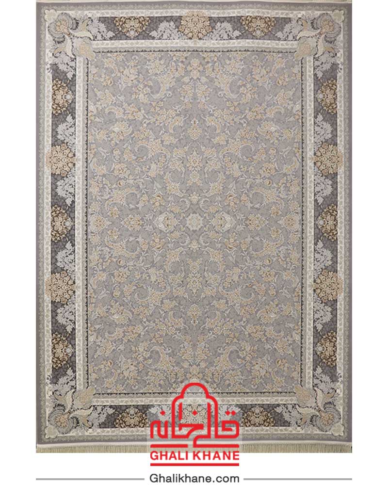 فرش ساوین 1200 شانه طوسی کد 7611