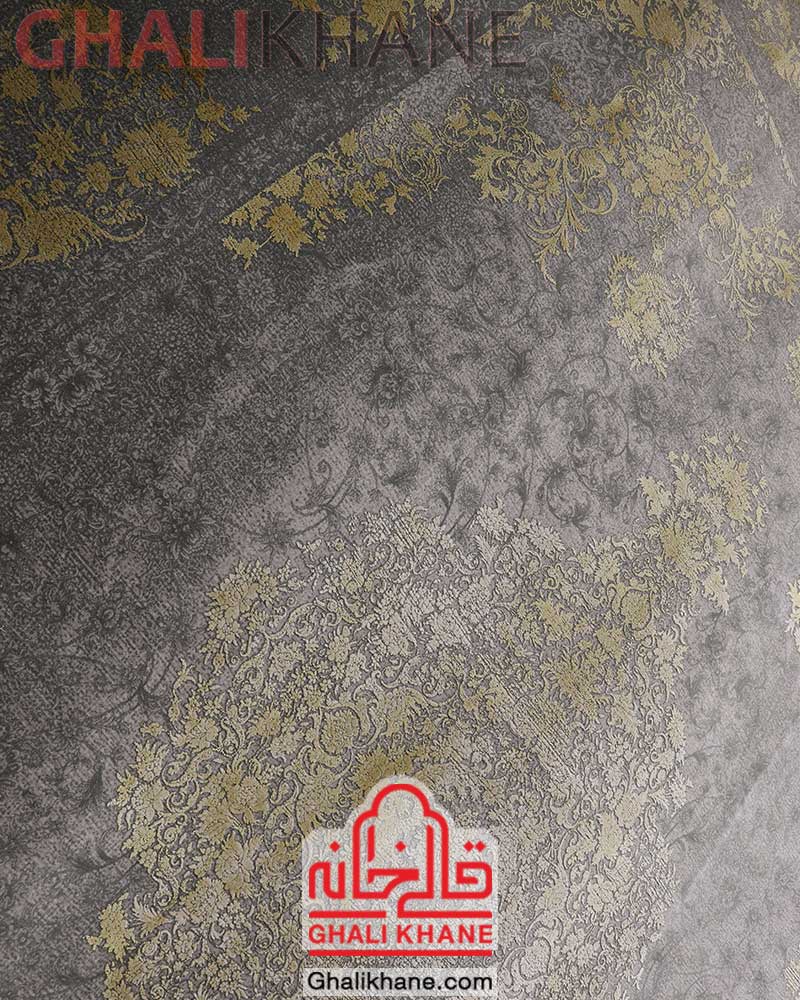 فرش طوسی زرد طلایی جدید