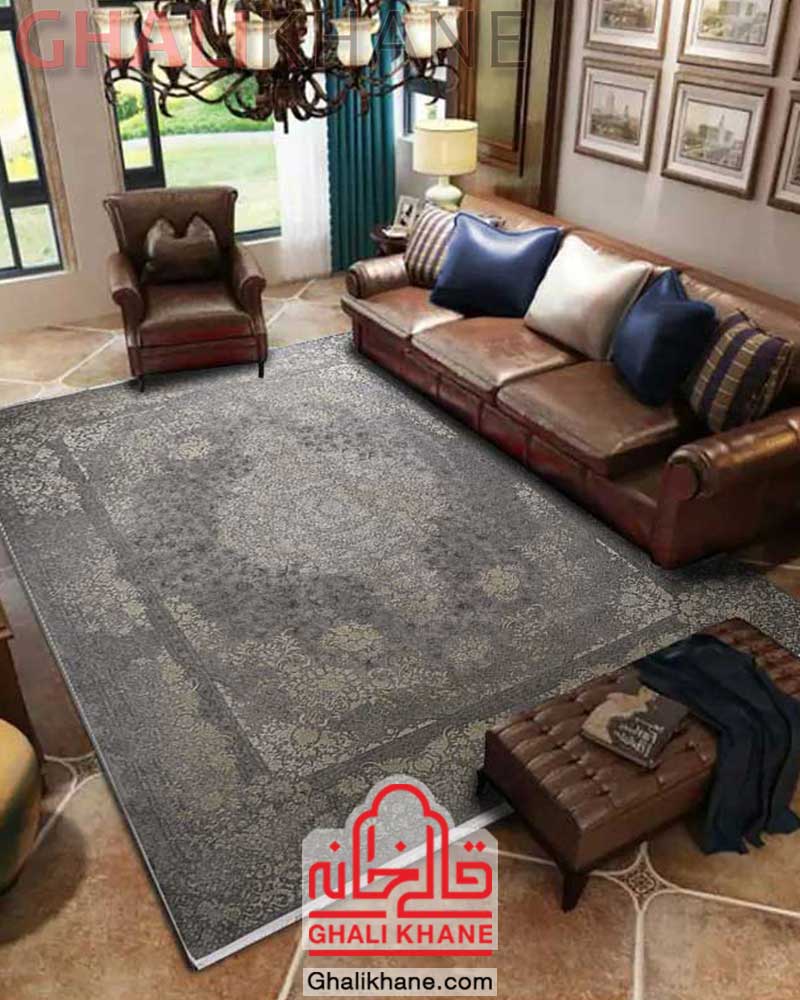 فرش فانتزی طوسی مخصوص جهیزیه