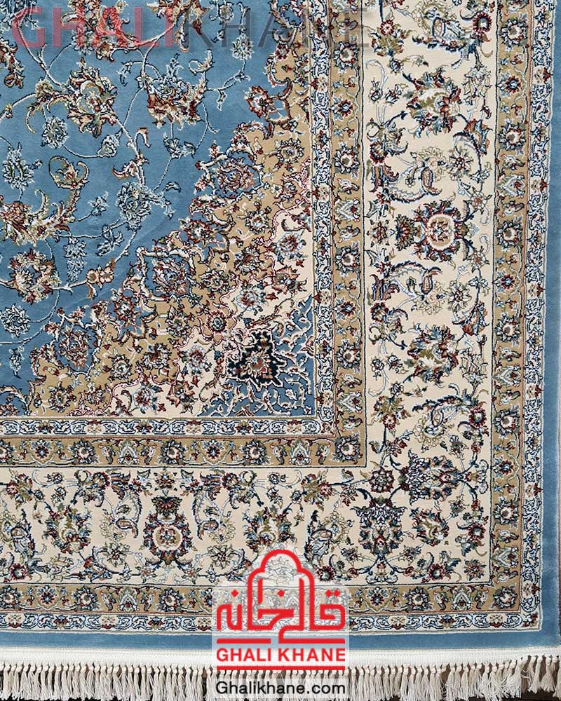 فرش زمرد مشهد 14000 آبی