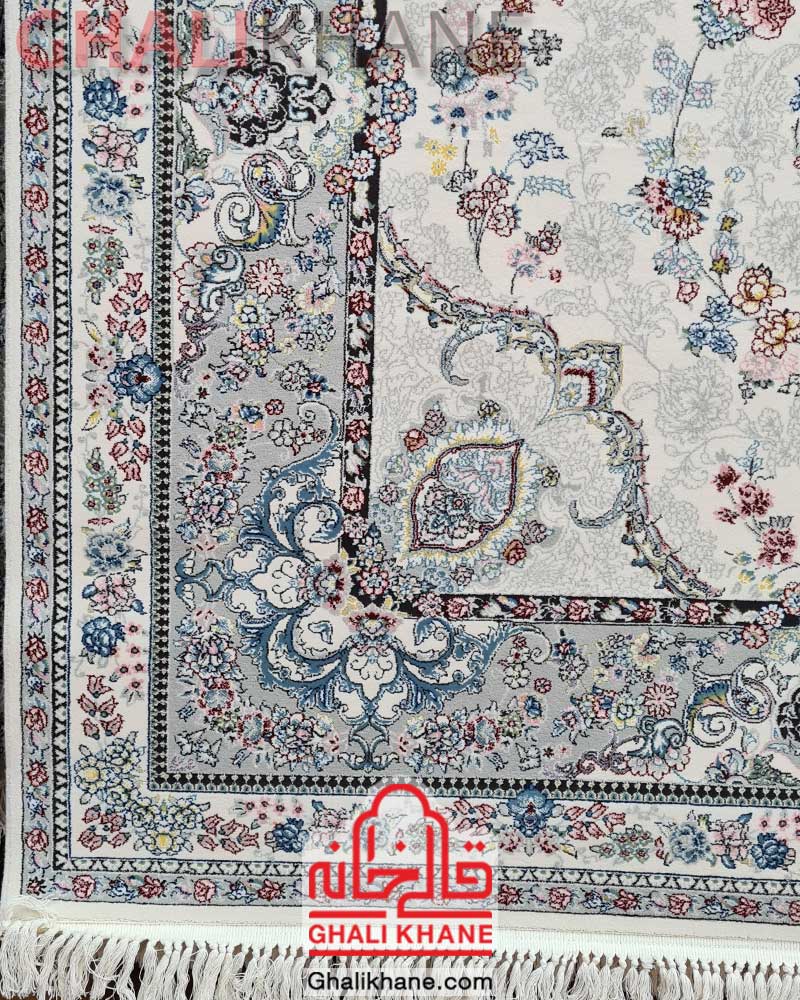 فرش زمرد مشهد کد 25072 کرم