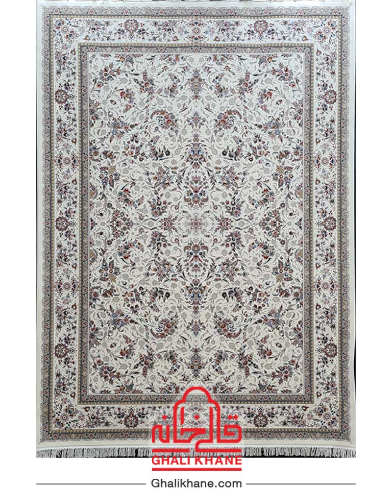 فرش زمرد مشهد کد 37001 کرم