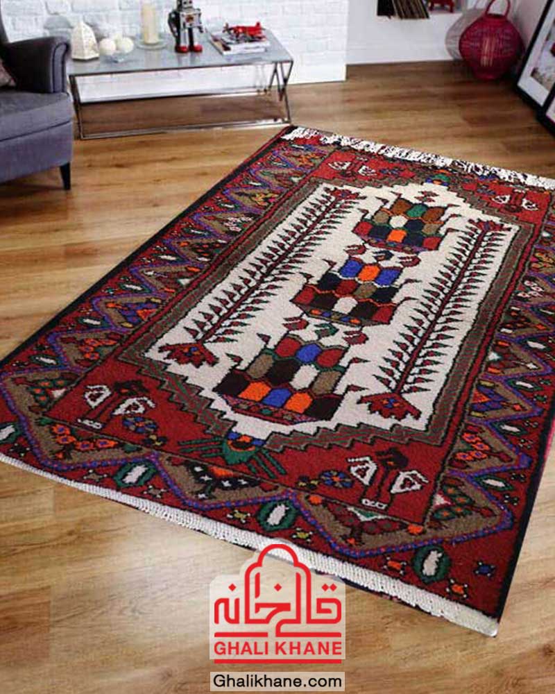 فرش دستبافت ساوه نقشه کاسه گلاب زرع و چارک