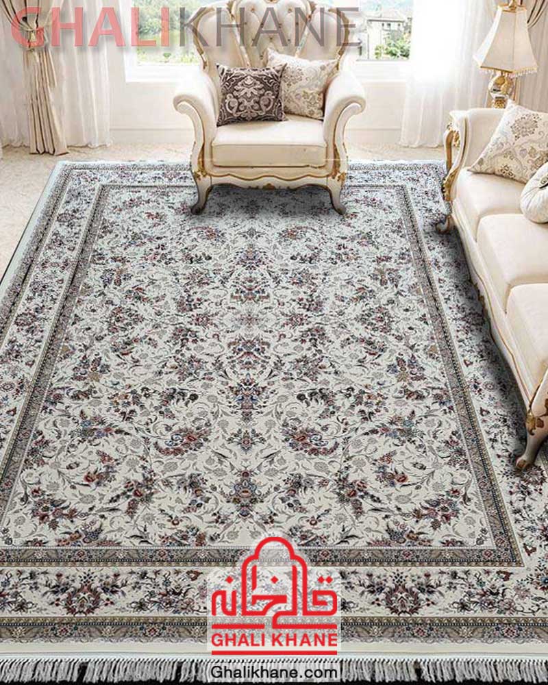 فرش زمرد مشهد کد 37001 افشان 1200 شانه کرم
