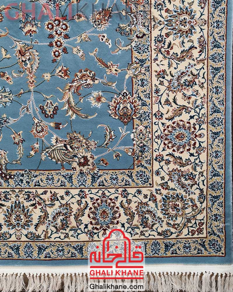 فرش زمرد مشهد 14009 آبی