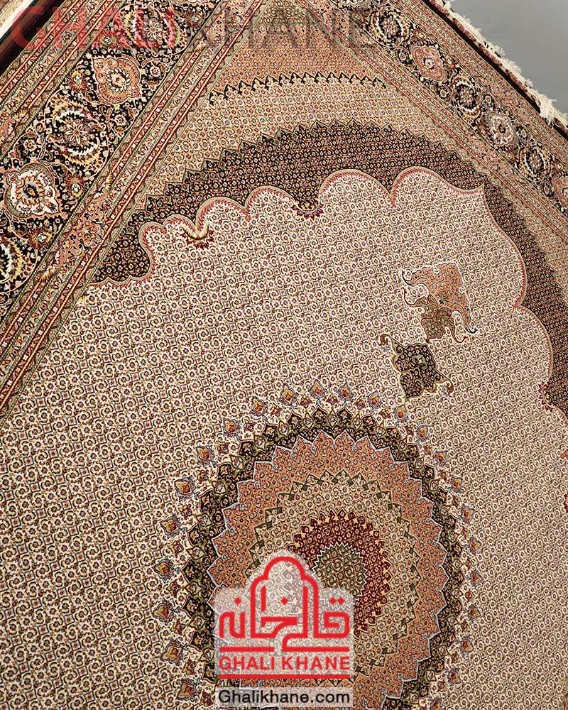 فرش کویر یزد کلکسیون شهباز کد A002-1209 ریزماهی