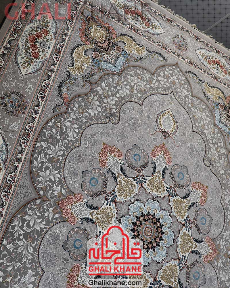 فرش نگین مشهد کد 1219 نقره ای