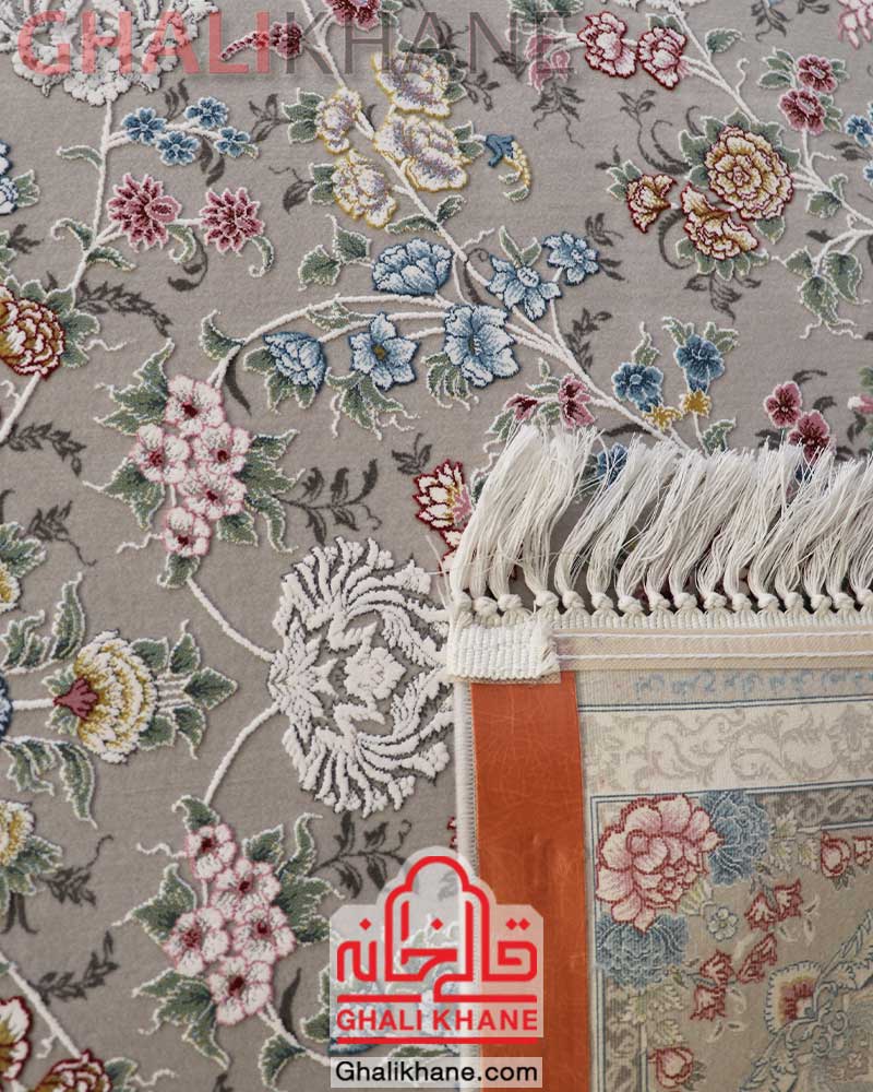 فرش زمرد مشهد کد 55003 صدفی 1500 شانه گل برجسته