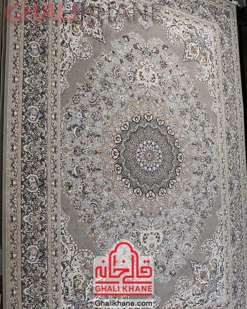فرش کلاسیک زمرد مشهد کد 30003 سیلور