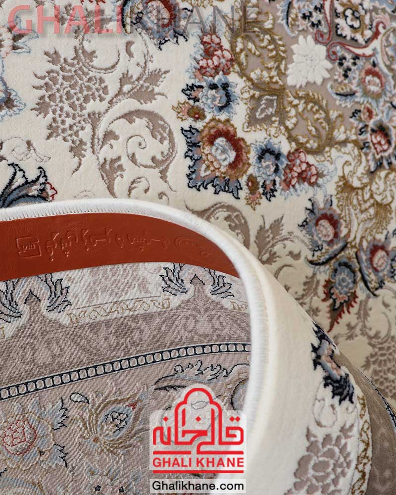 فرش زمرد مشهد 1200 شانه تراکم 3600 کد 37000 کرم