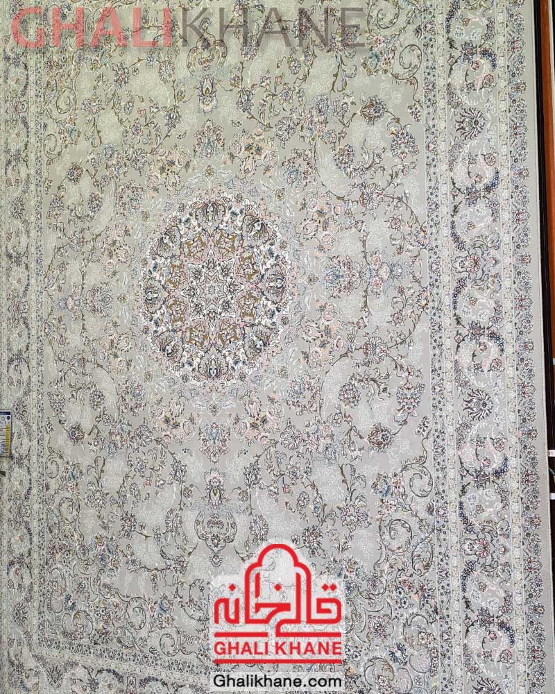 فرش زمرد مشهد 700 شانه طوسی کد 25070