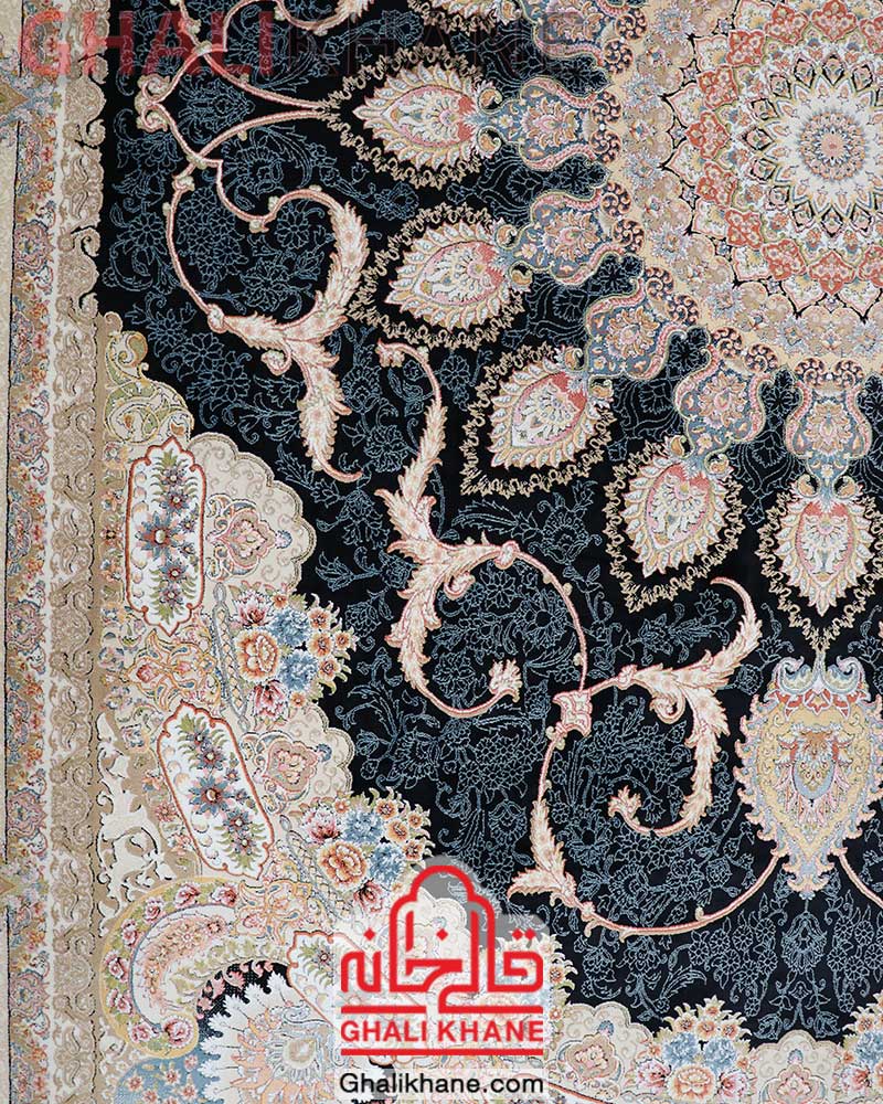 فرش نگین مشهد کد 1012 سرمه ای