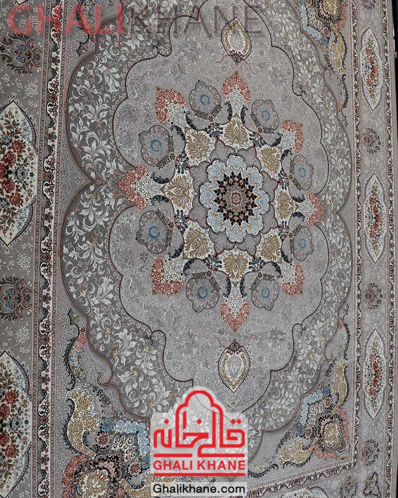 فرش نگین مشهد کد 1219 نقره ای