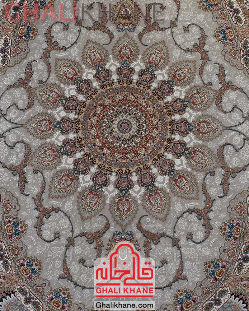 فرش نگین مشهد کد 1012 نقره ای