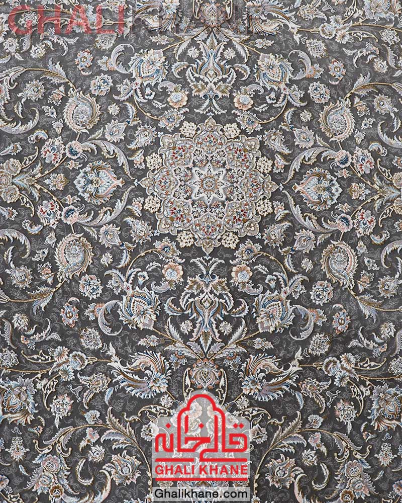 فرش زمرد مشهد کد 37003 الماسی گل برجسته