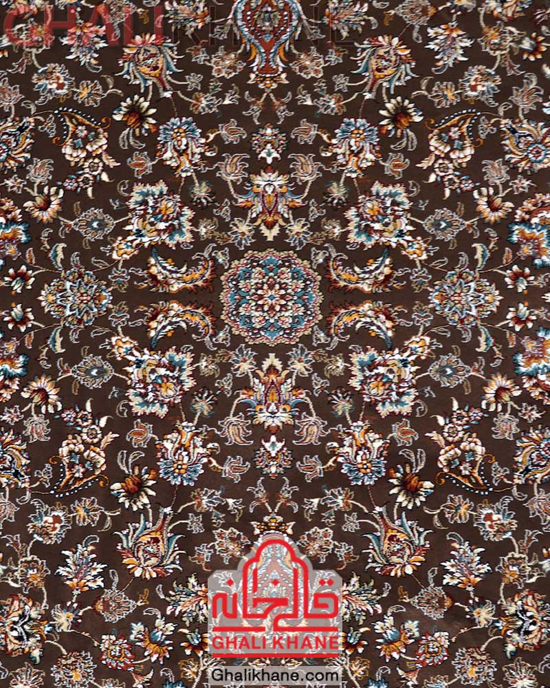 فرش نگین مشهد کد 2591 گردویی 700 شانه افشان