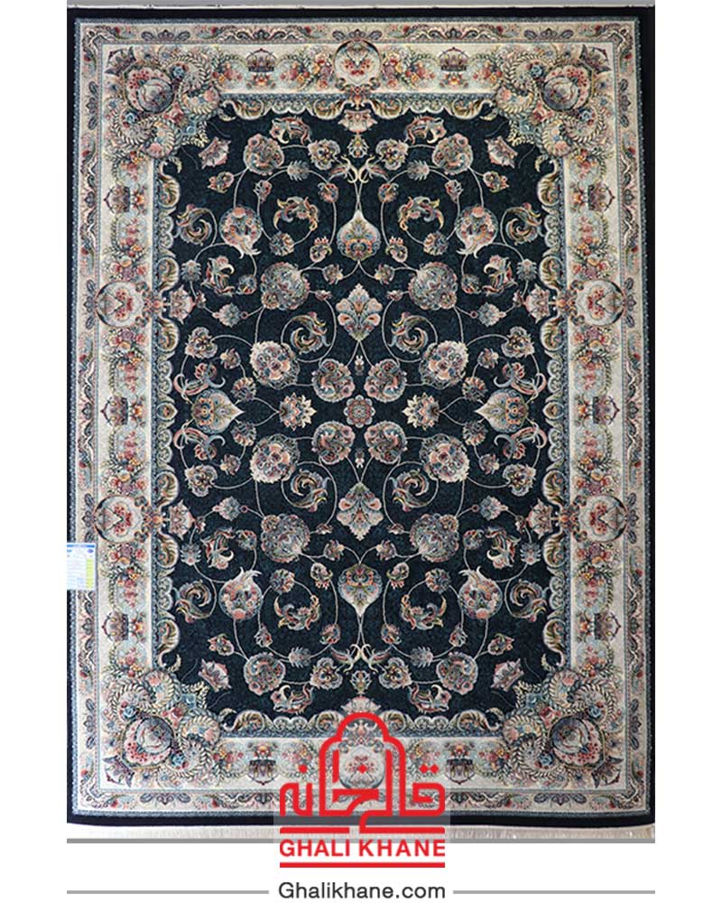 فرش نگین مشهد کد 2607 سرمه ای