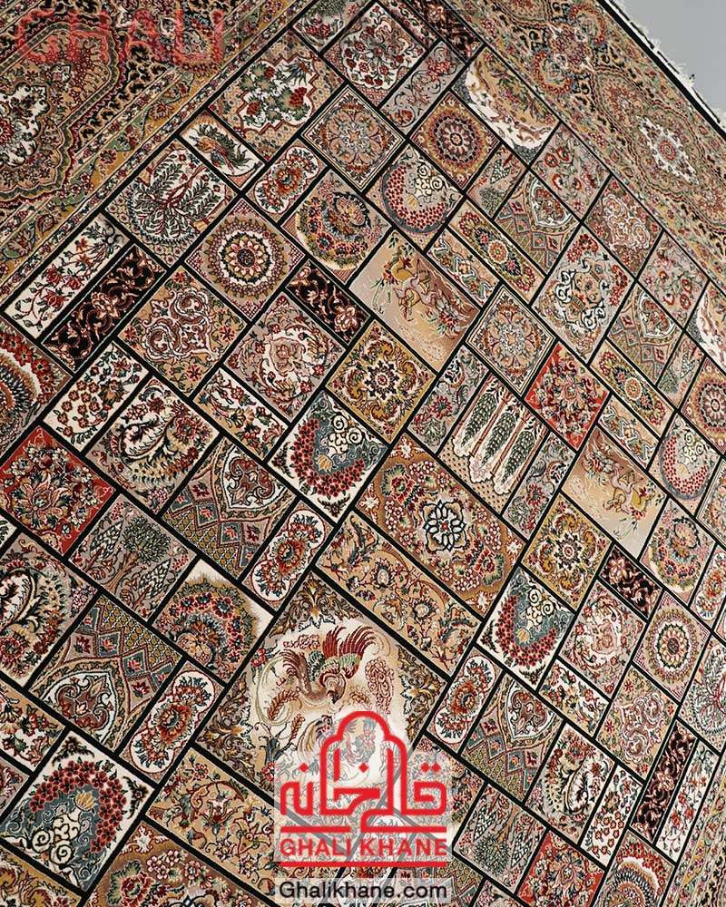 فرش کویر یزد خشتی کلکسیون شهریار کد Q044-1099