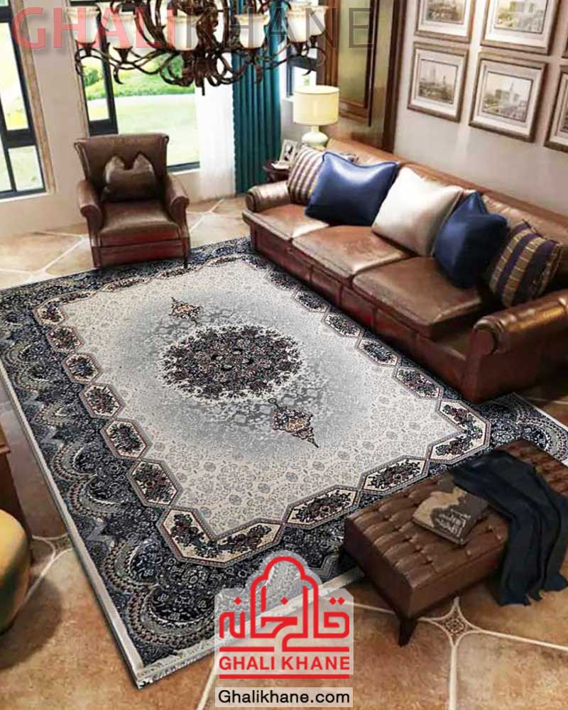 فرش زمرد مشهد طرح هالیدی کرم کد 25037