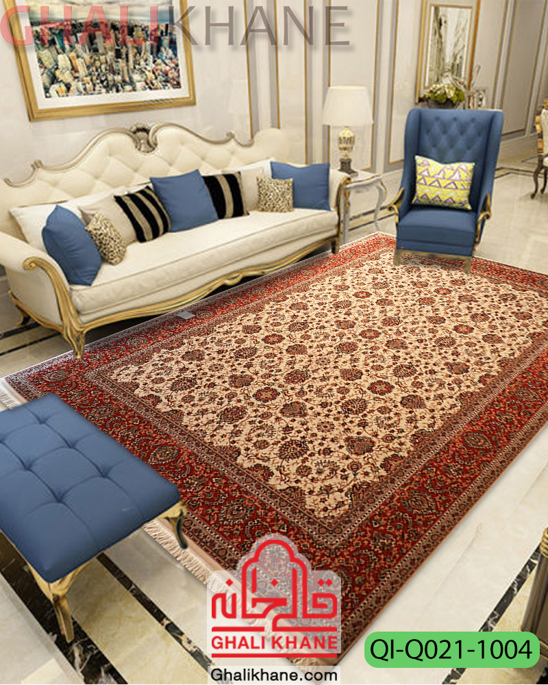 فرش ستاره کویر یزد کلکسیون شهریار کد Q021-1004