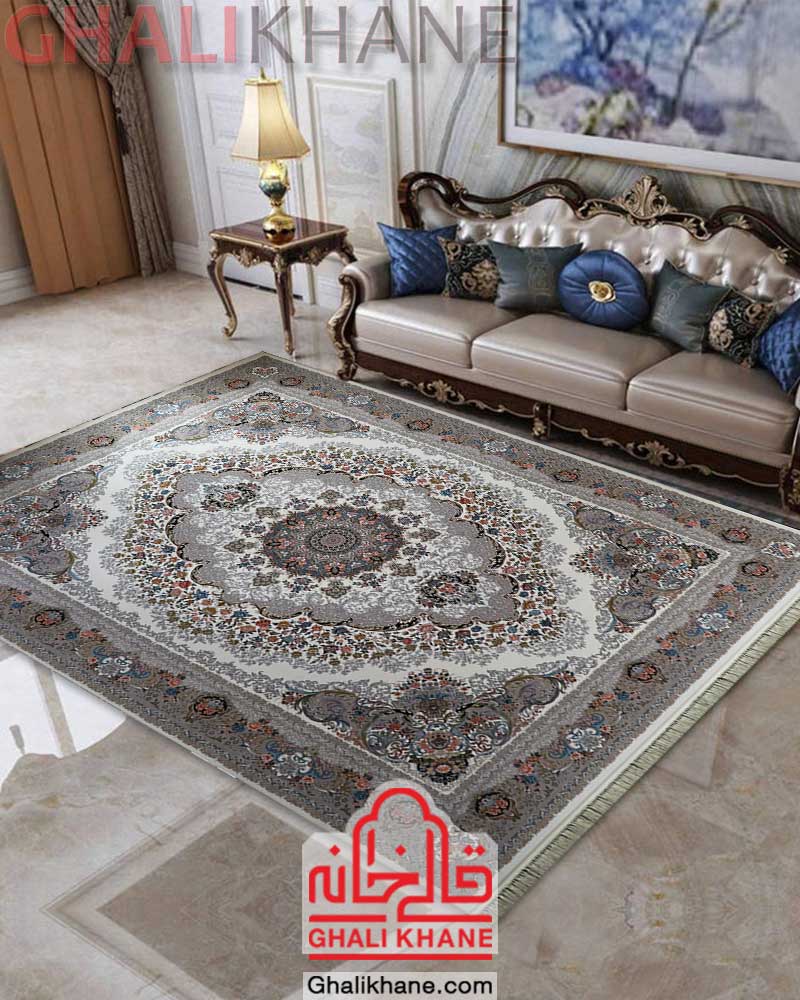 فرش مشهد کد 802091 کرم