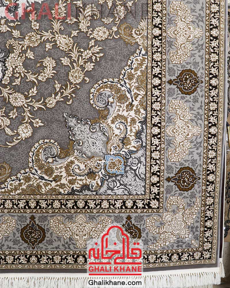 فرش زمرد مشهد کد 30003 دودی برجسته