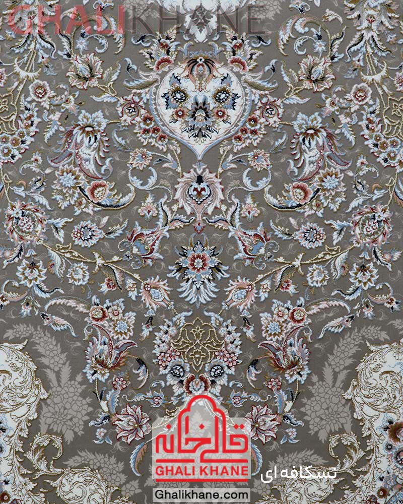 فرش زمرد مشهد کد 37000 نسکافه ای گل برجسته