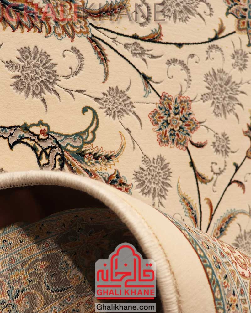 فرش ستاره کویر یزد 1500 شانه کرم کد E502-1003