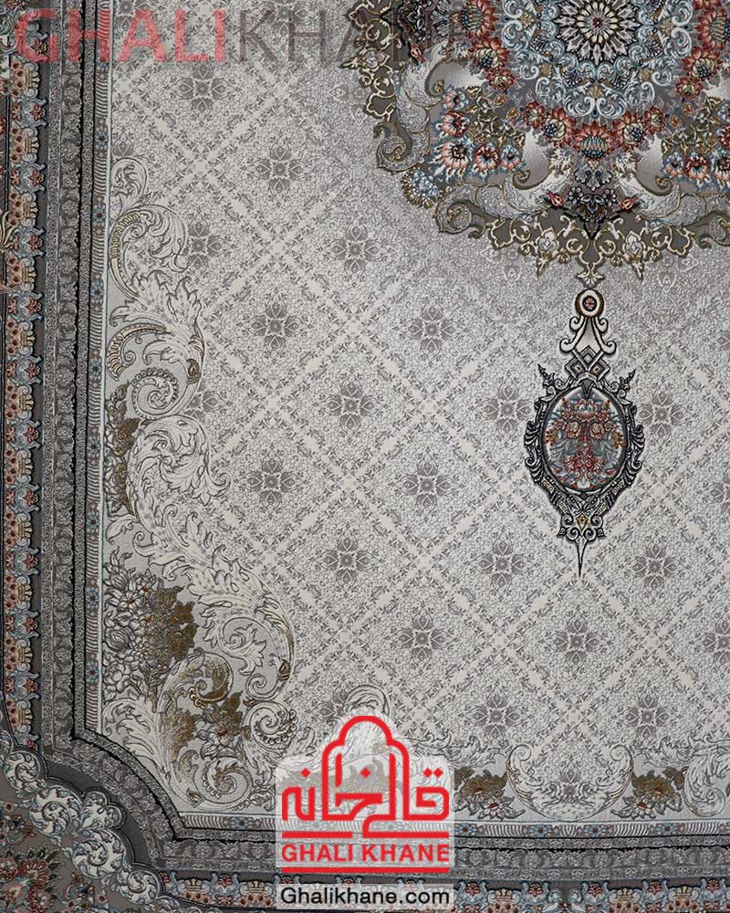 فرش ماشینی نگین مشهد کد 1220 کرم