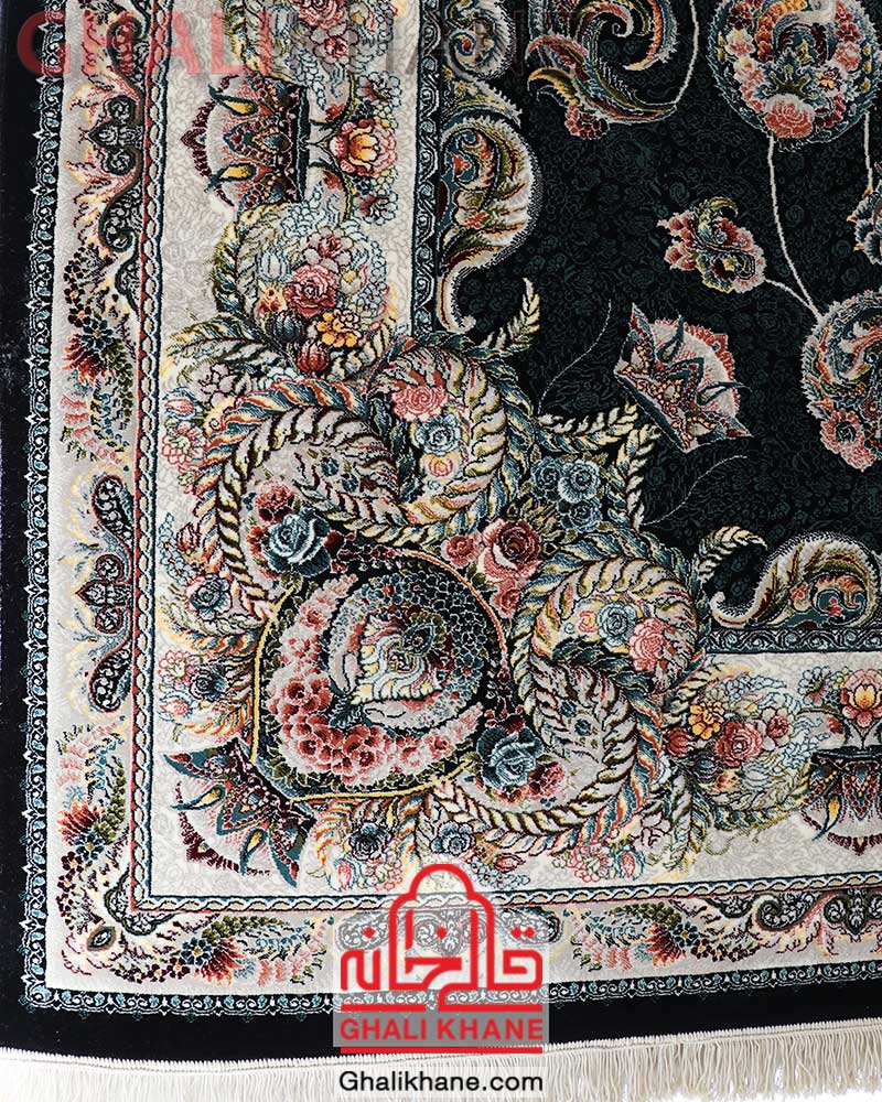 فرش نگین مشهد کد 2607 سرمه ای