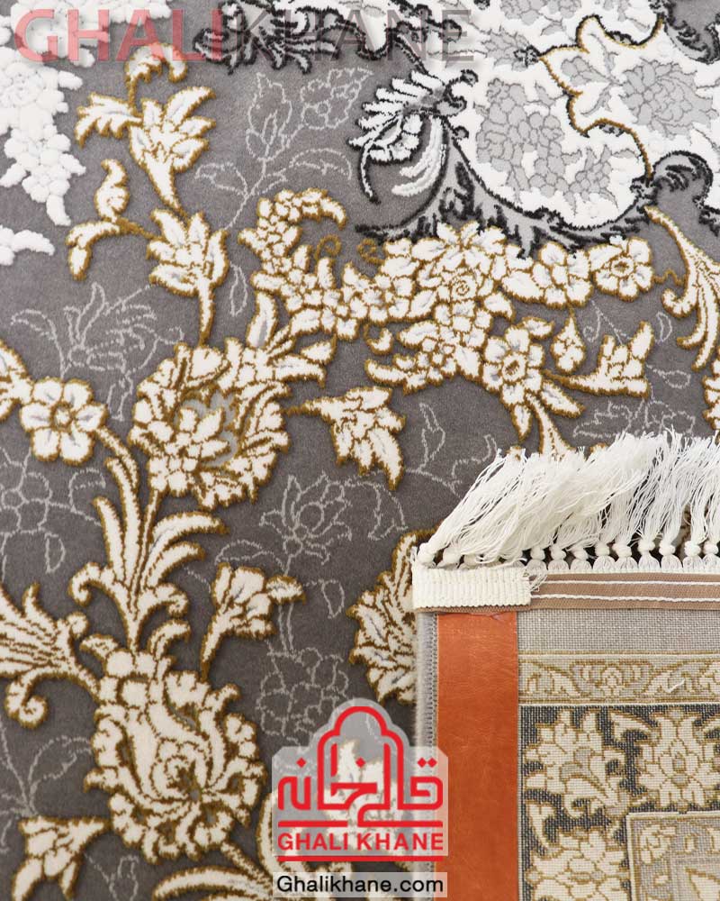 فرش زمرد مشهد 700 شانه کد 30003 دودی