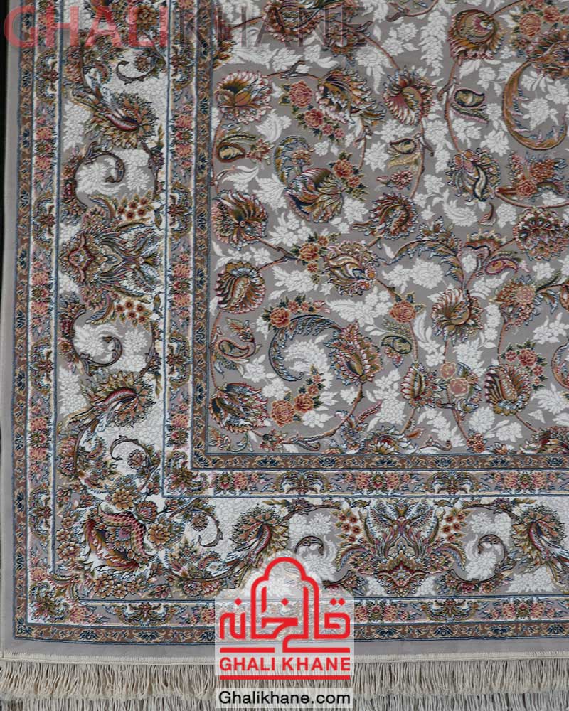 فرش نگین مشهد کد 1014 نقره ای