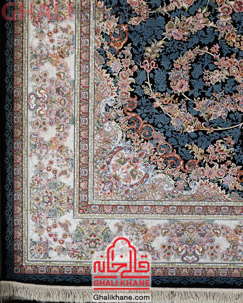 فرش نگین مشهد کد 1010 سرمه ای