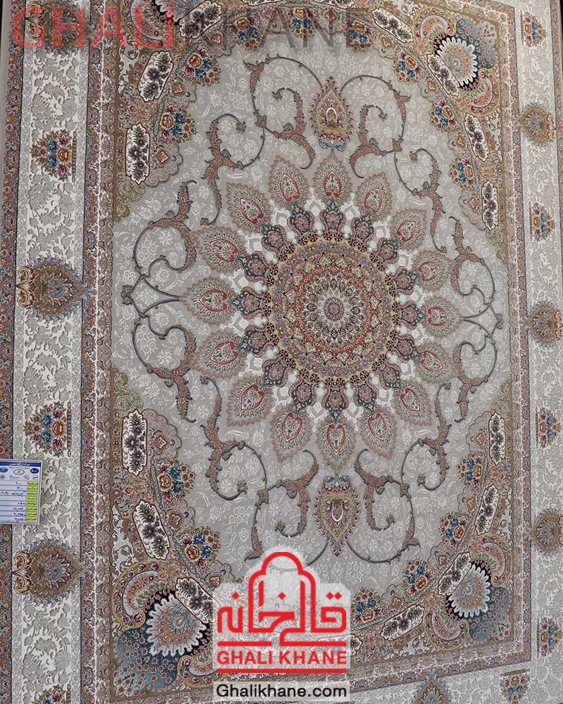 فرش نگین مشهد کد 1012 نقره ای