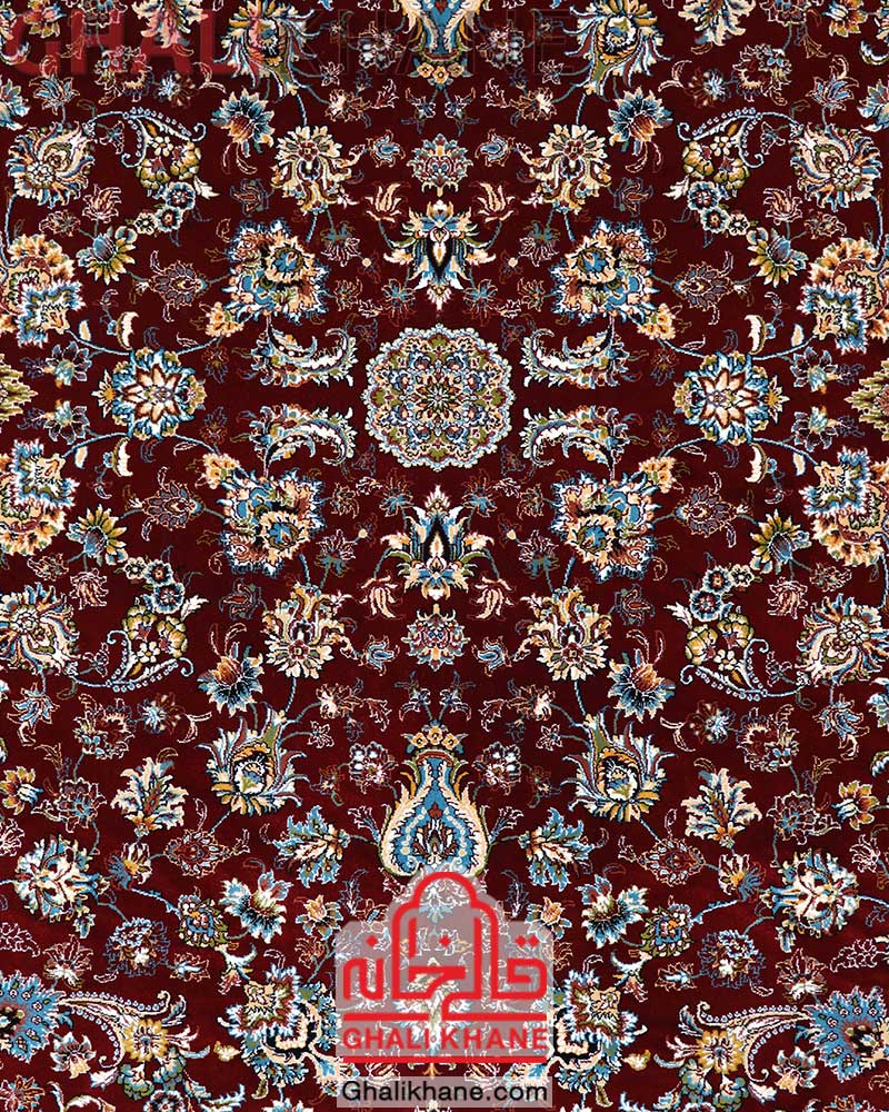 فرش نگین مشهد کد 2591 لاکی 700 شانه افشان