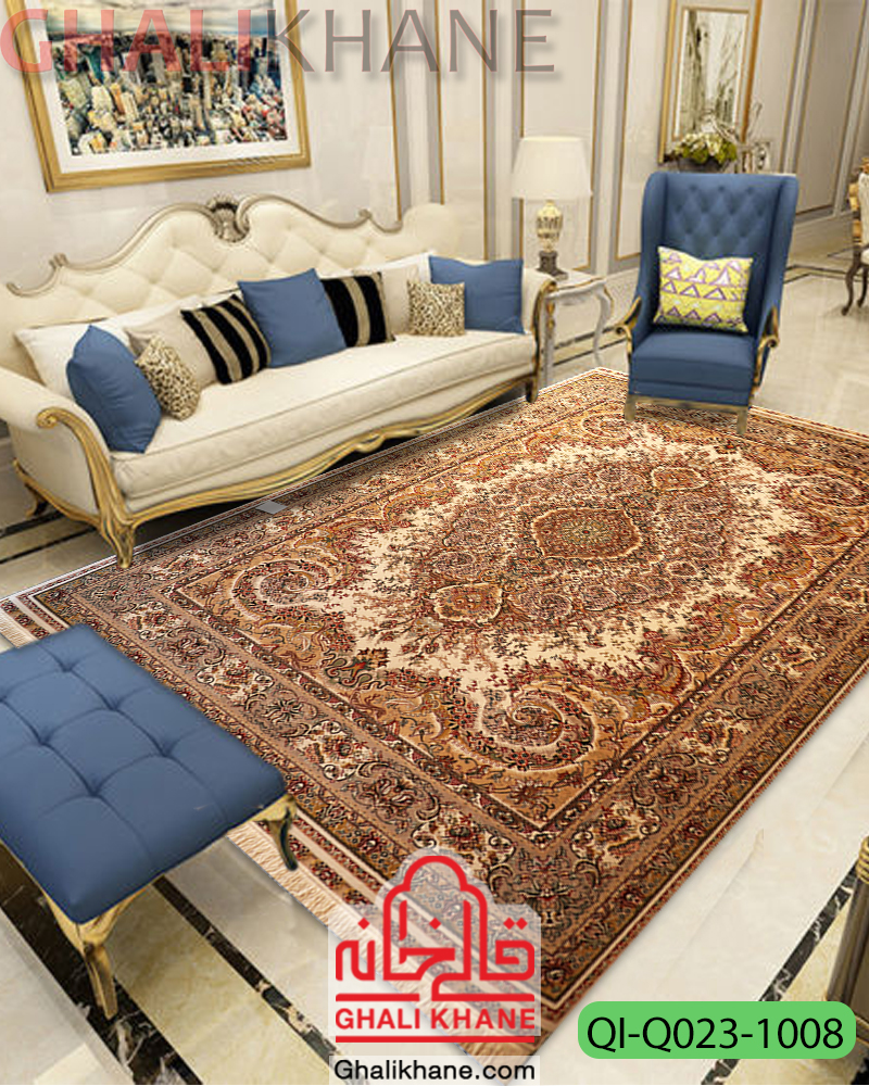 فرش ستاره کویر یزد کلکسیون شهریار کد Q023-1008