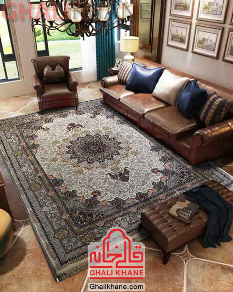 فرش نگین مشهد کد 1217 کرم