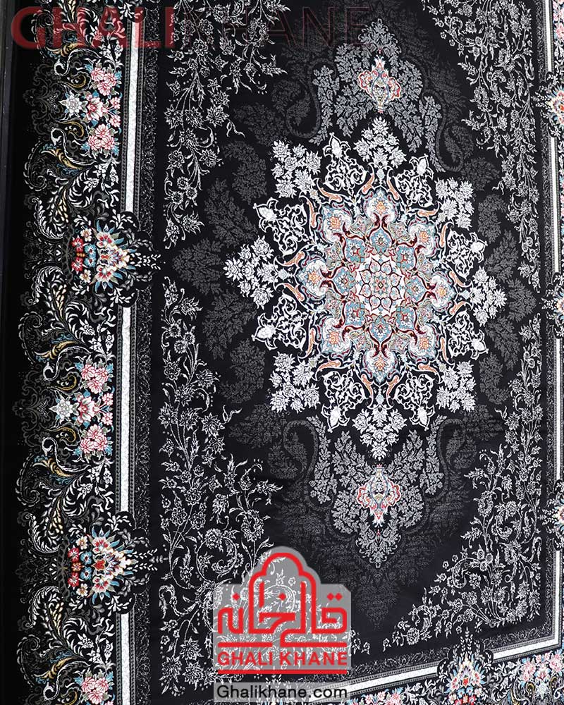 فرش نگین مشهد کد 724 سرمه ای