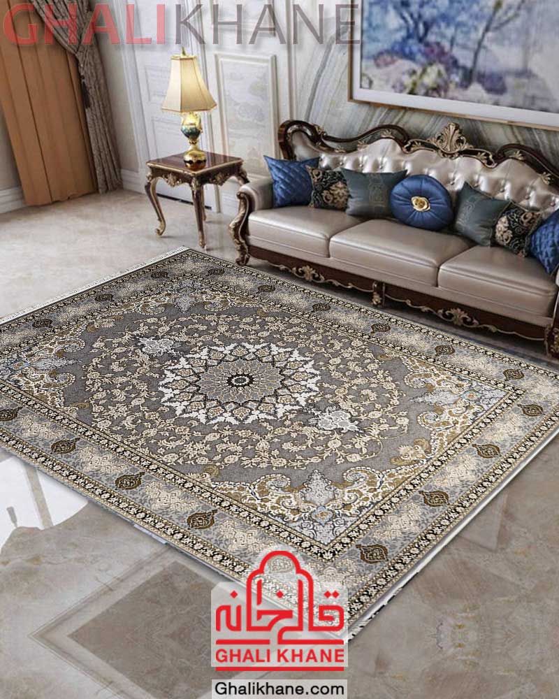 فرش زمرد مشهد کد 30003 دودی