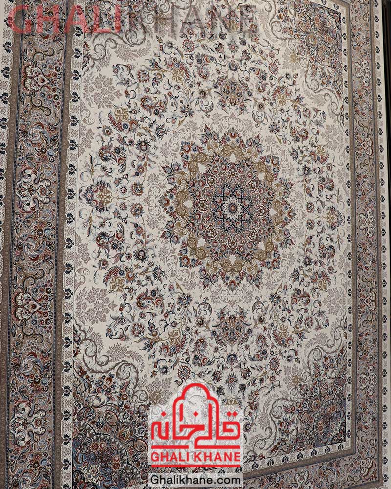 فرش زمرد مشهد کد 37000 کرم