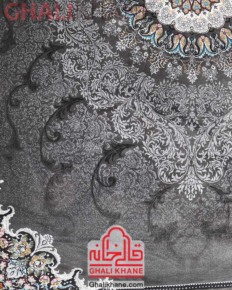فرش نگین مشهد کد 725 زغالی