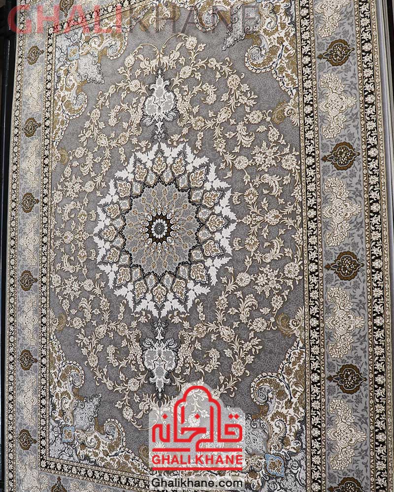 فرش زمرد مشهد کد 30003 دودی