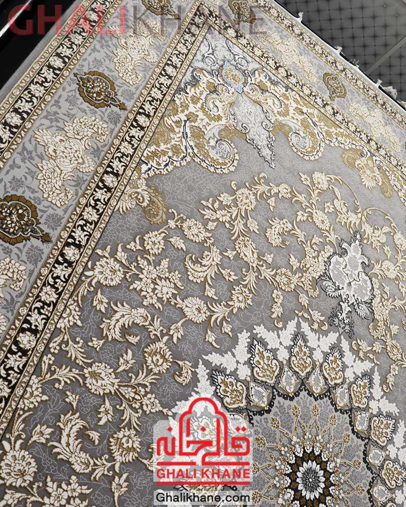 فرش زمرد مشهد کد 30003 دودی