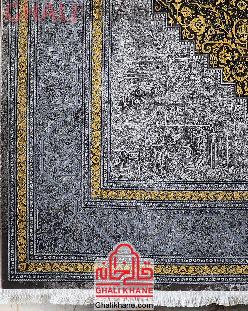 فرش زمرد مشهد کد 23004 طلایی