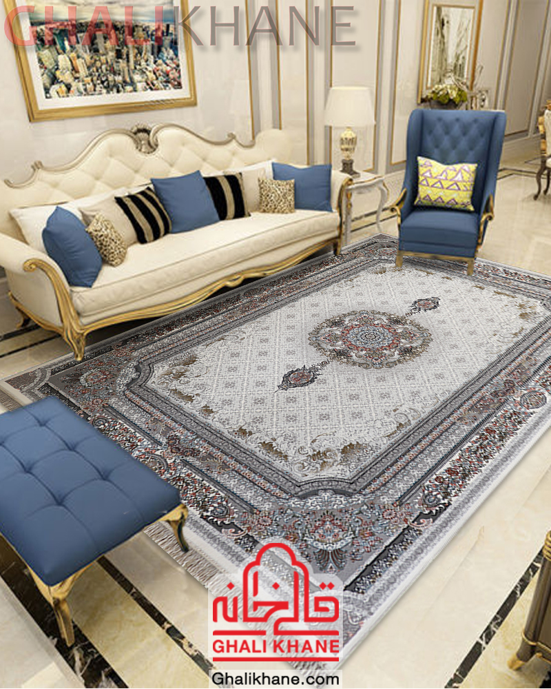 فرش نگین مشهد 1200 شانه کد 1220 کرم