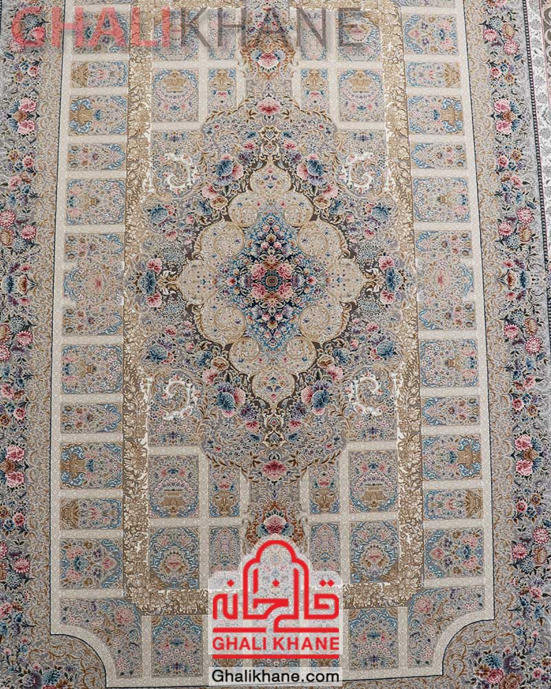 فرش کویر یزد 1000 شانه کلکسیون نقش جهان کد E042-2030