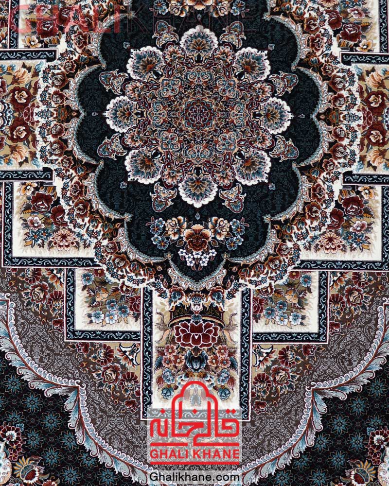 فرش نگین مشهد طرح ناردون کد 2596 گردویی