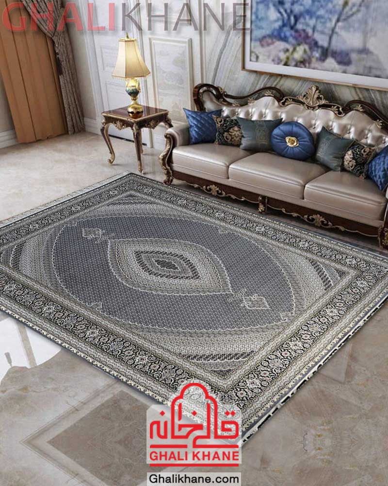 فرش زمرد مشهد کد 23001 ریزماهی آبی