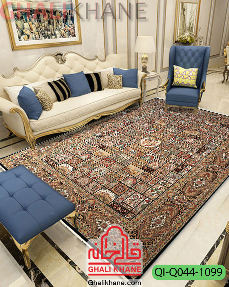 فرش ستاره کویر یزد کلکسیون شهریار کد Q044-1099